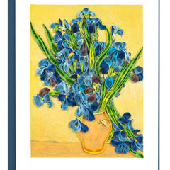 Quilled Artist Series - Quilled Irises, Van Gogh Greeting Card