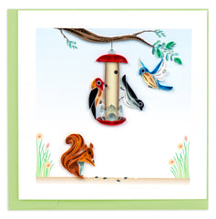 Quilled Bird Feeder Greeting Card