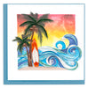 Quilled Surfing Paradise Greeting Card