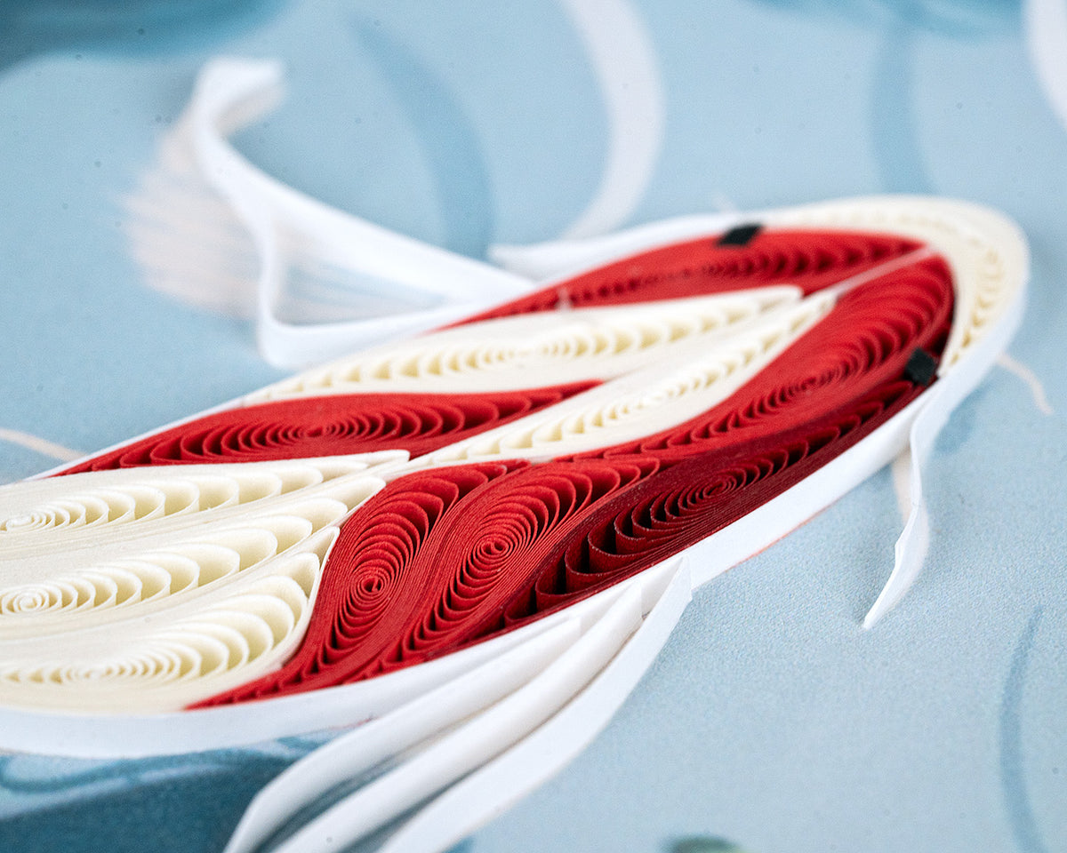 Handcrafted Koi Fish Pond Greeting Card Quilling Card Quilling Card Wholesale