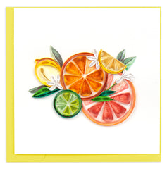 Quilled Citrus Art Greeting Card