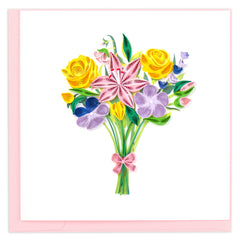 Quilled Spring Bouquet Greeting Card