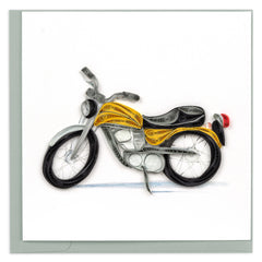 Quilled Classic Motorcycle Greeting Card