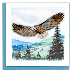 Quilled Soaring Eagle Greeting Card