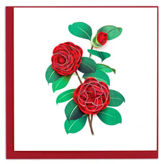 Quilled Camellia Greeting Card