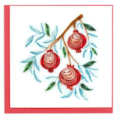Quilled Pomegranate Branch Greeting Card