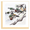 Quilled Pine Needles and Birds Greeting Card