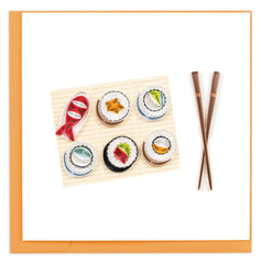 Quilled Sushi Greeting Card