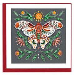 Quilled Cottage Core Moth Greeting Card