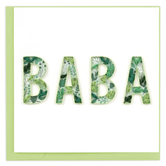 Quilled BABA Greeting Card