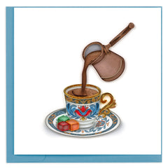 Quilled Turkish Coffee Greeting Card