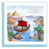 Quilled The River Nile Greeting Card