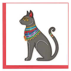 Quilled Egyptian Cat Greeting Card