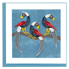 Quilled Tinga Tinga Birds Greeting Card