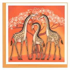 Quilled Tinga Tinga Giraffes Greeting Card