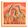 Quilled Tinga Tinga Giraffes Greeting Card