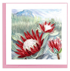 Quilled King Protea Greeting Card