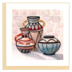 Quilled Traditional African Pottery Greeting Card