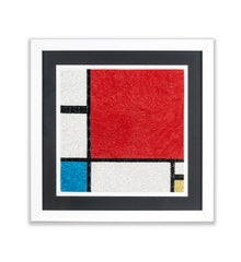 Framed Art-Size Artist Series - Composition with Red, Blue and Yellow, Mondrian