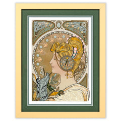 Framed Art-Size Artist Series - La Plume, Mucha