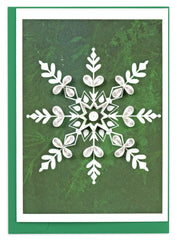 Quilled Snowflake on Pine Gift Enclosure Mini Card