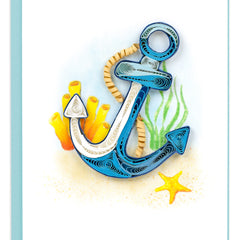 Quilled Anchor Gift Enclosure Mini Card