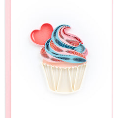 Quilled Lovely Cupcake Gift Enclosure Mini Card