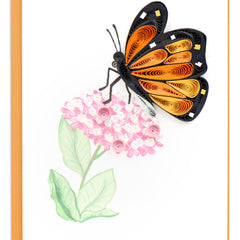 Quilled Monarch Milkweed Butterfly Gift Enclosure Mini Card