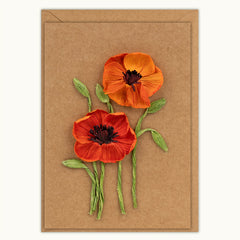 Poppies Birthday Handmade Card