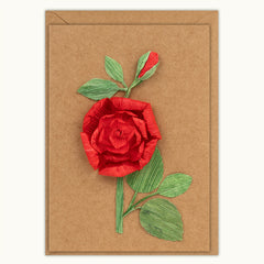 Red Rose Handmade Card