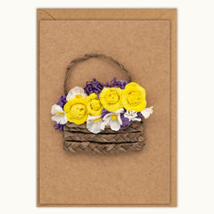 Flower Basket Birthday Handmade Card