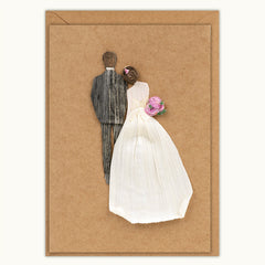 Bride & Groom Wedding Handmade Card