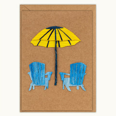 Adirondack Chairs Thank You Handmade Card