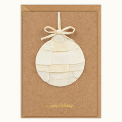 Handmade White Ornament Greeting Card