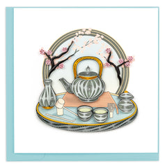 Quilled Tea Ceremony Greeting Card
