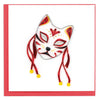Quilled Kitsune Mask Greeting Card
