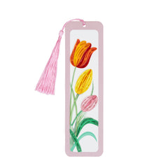 Handmade Quilled Paper Colorful Tulips Bookmark