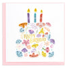 Quilled Floral Birthday Cake Greeting Card