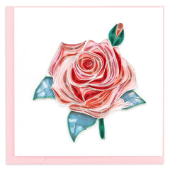 Quilled Rose Bloom Greeting Card