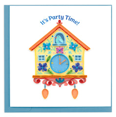 Quilled Cuckoo Clock Birthday Greeting Card