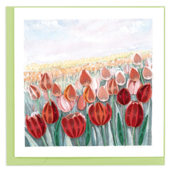 Quilled Tulip Field Greeting Card