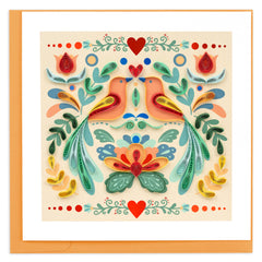 Quilled Folk Art Greeting Card