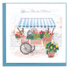 Quilled Mother's Day Flower Cart (French) Greeting Card