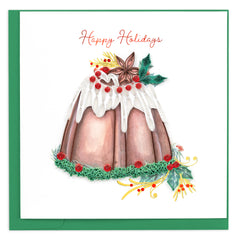 Quilled Holiday Bundt Cake Greeting Card