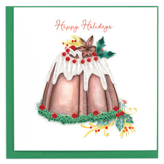 Quilled Holiday Bundt Cake Greeting Card