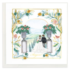 Quilled Tuscan Wedding (Italian) Greeting Card