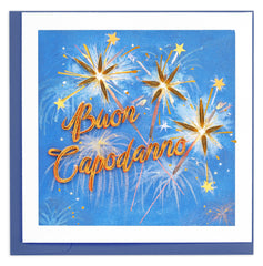 Quilled New Years Eve (Italian) Greeting Card