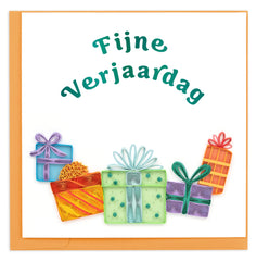 Quilled Birthday Presents (Dutch) Greeting Card