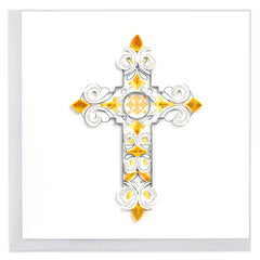 Quilled Ornate Cross Greeting Card