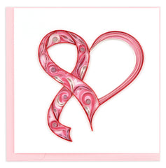 Quilled Breast Cancer Awareness Greeting Card